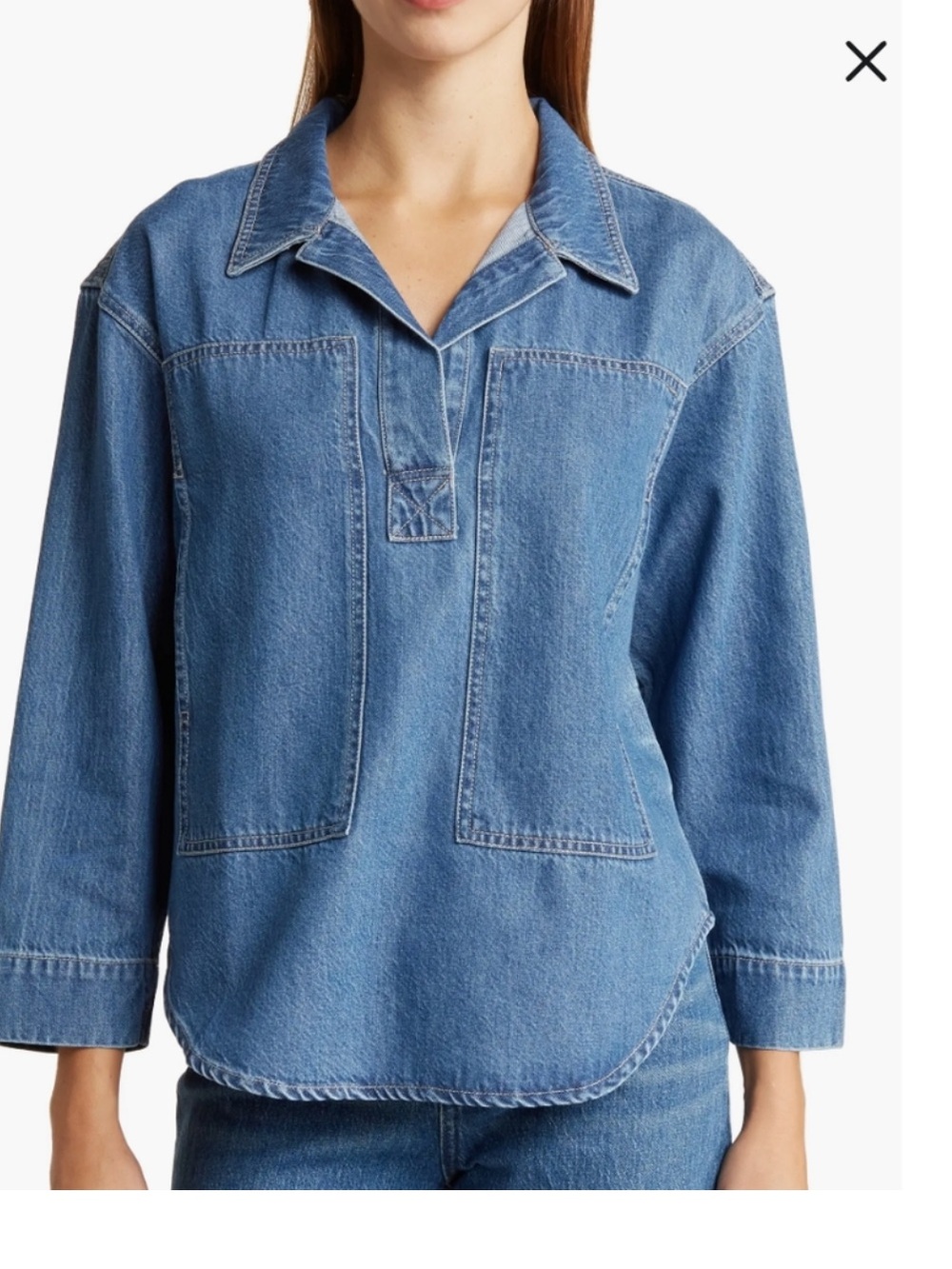 Madewell pullover jean shirt